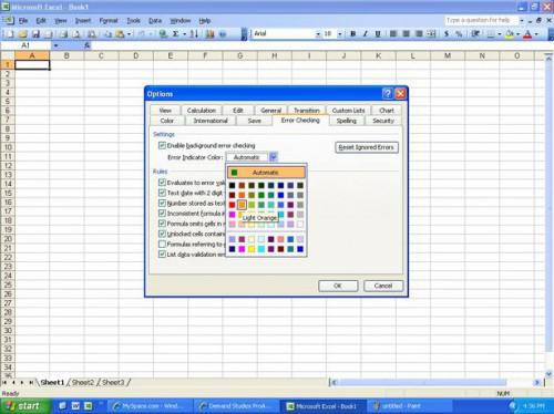 Come modificare il colore di indicatore di errore in Excel
