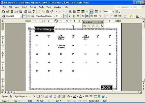 Come creare un calendario in Microsoft Word