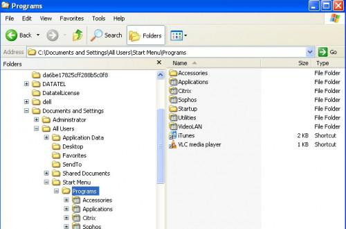 Come ordinare i programmi nel Menu Start di Windows XP