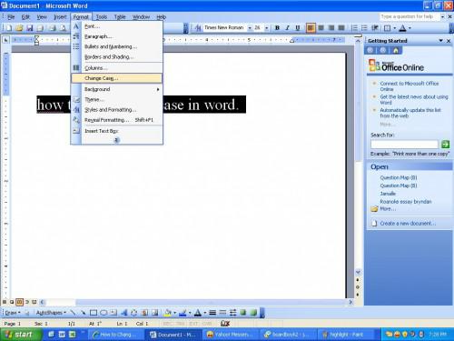 Come modificare il caso di testo in Microsoft Word