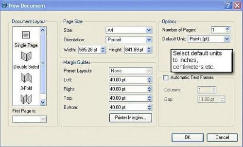 Come fare un documento di una pagina con Scribus pagina trucco Software