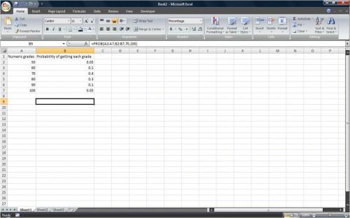 Come calcolare la probabilità di utilizzo di Excel