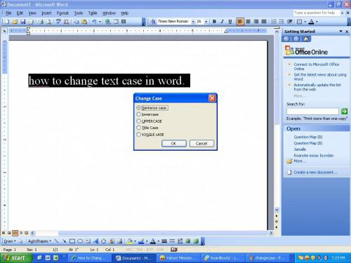 Come modificare il caso di testo in Microsoft Word