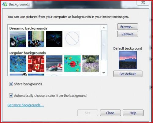 Come mettere uno sfondo a un Windows Live Messenger