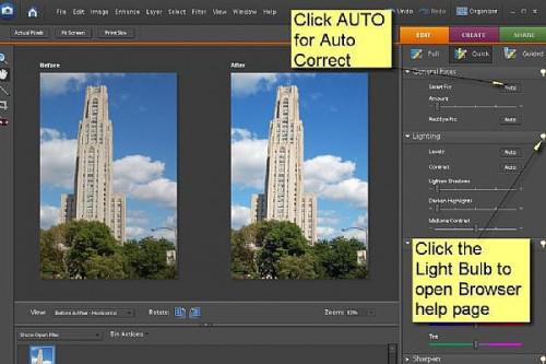 Come utilizzare la correzione rapida con Adobe Photoshop Elements 6