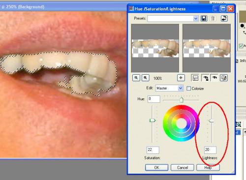 Come per rendere più bianchi i denti nelle foto con Paint Shop Pro