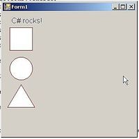 Come disegnare una stringa, quadrato, rettangolo, cerchio, ellisse e poligono in Microsoft Visual C# (C Sharp)