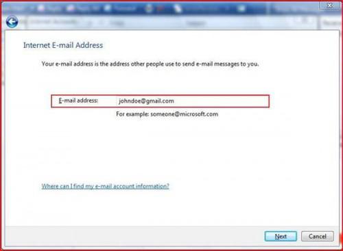 Come impostare un account Email in Vista